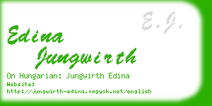edina jungwirth business card